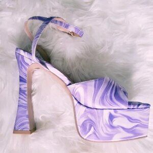 NEW PURPLE SWIRL PLATFORM HEELS